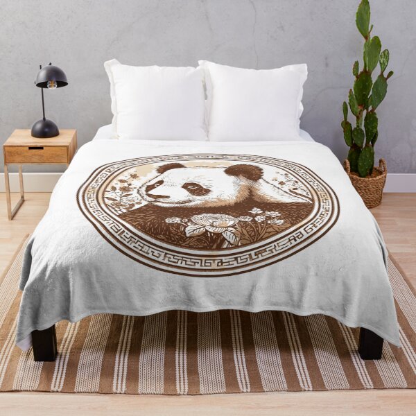 Artikelvorschau, Vintage Panda-Emblem – Florale Gravur mit Wildtiermotiven entworfen und verkauft von Kavya Art.