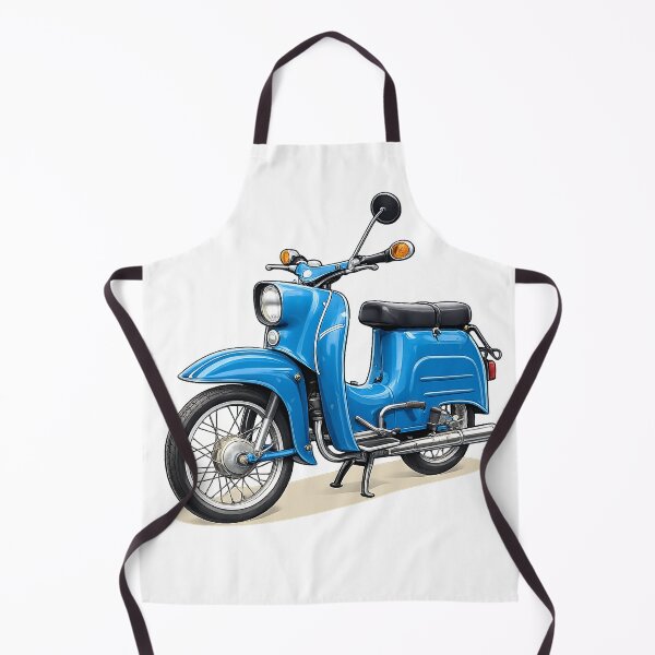 Item preview, Blue retro scooter, GDR Schwalbe fan art designed and sold by LLSwiss.