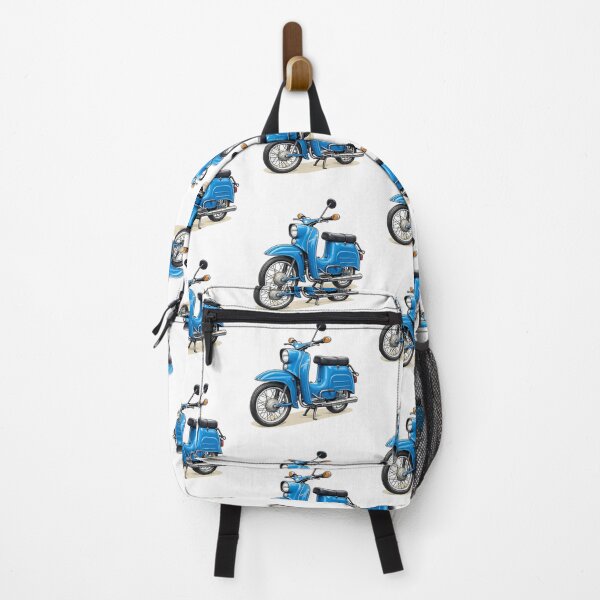 Item preview, Blue retro scooter, GDR Schwalbe fan art designed and sold by LLSwiss.