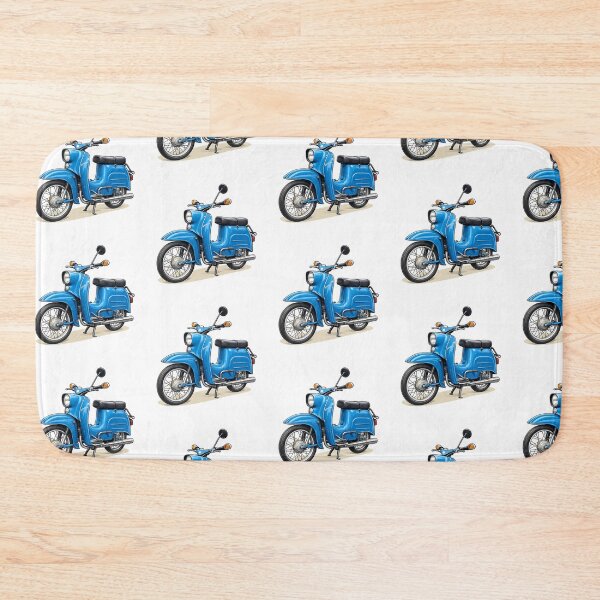 Item preview, Blue retro scooter, GDR Schwalbe fan art designed and sold by LLSwiss.