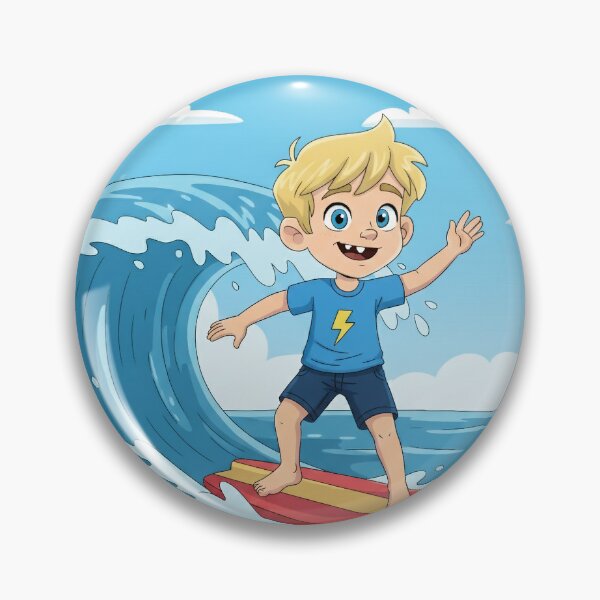 Item preview, Bouno the Surfer Boy - Cute Cartoon Summer Adventure designed and sold by BounoWorld.