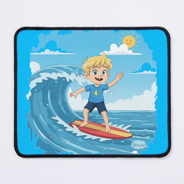 Item preview, Bouno the Surfer Boy - Cute Cartoon Summer Adventure designed and sold by BounoWorld.
