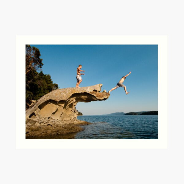 Leap of Faith: campbell Bay, Mayne Island Art Print
