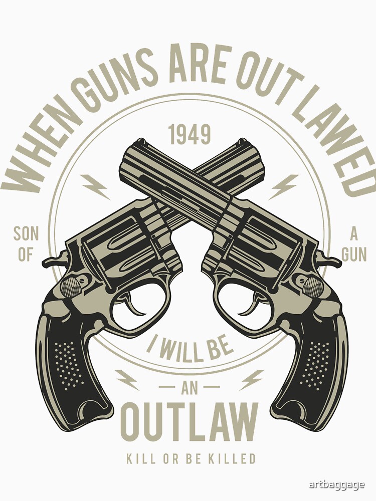 Outlaw Vintage Brutal T-shirt by artbaggage