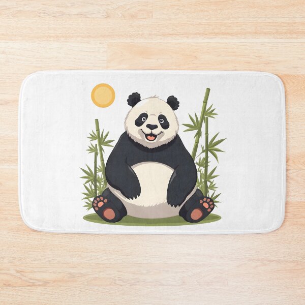 Item preview, Happy Panda Vibes – Kawaii Bamboo Bear Illustration designed and sold by Kavya Art.