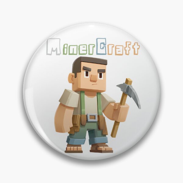 Item preview, MinerCraft Minecraft Miner - Cute Blocky Lego Style Art Print designed and sold by DesignArtist.ia.