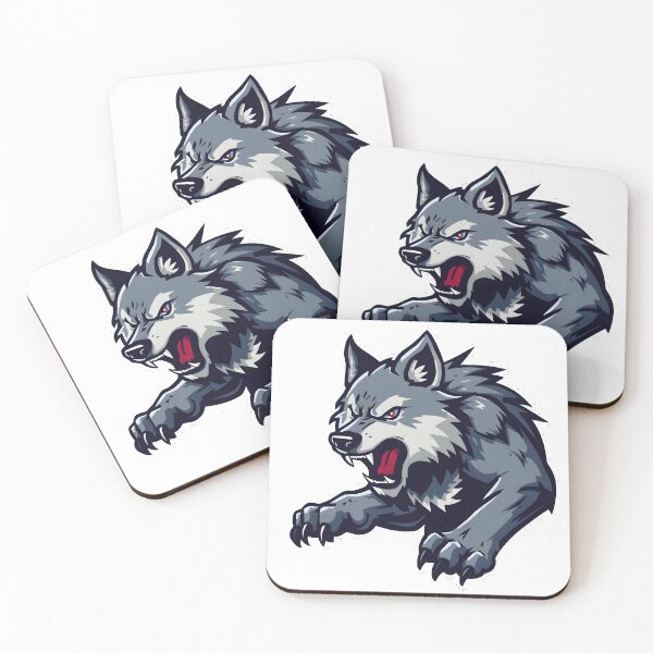 Item preview, Savage Alpha Wolf Mascot – Fierce Gaming Esports Design designed and sold by Kavya Art.