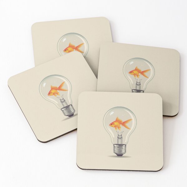 Item preview, Goldfish Swimming Inside a Lightbulb designed and sold by INSOMNIAC101.