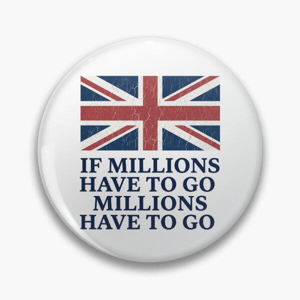 Item preview, Rupert Lowe "If Millions Have to Go" T-Shirt – Restore Britain UK Flag Political Shirt designed and sold by Dream It Craft It ✔️.