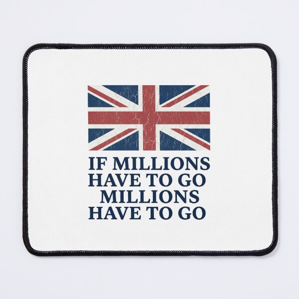 Item preview, Rupert Lowe "If Millions Have to Go" T-Shirt – Restore Britain UK Flag Political Shirt designed and sold by Dream It Craft It ✔️.