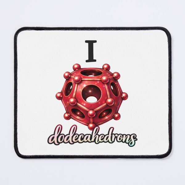 Item preview, I Love Dodecahedrons Funny Math Nerd Sticker Gift designed and sold by ArcanePrintsxo.