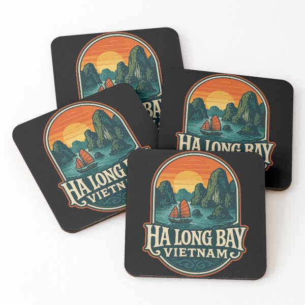Item preview, Ha Long Bay Vietnam Retro Travel designed and sold by TomFrontierArt.