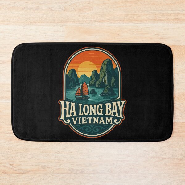 Item preview, Ha Long Bay Vietnam Retro Travel designed and sold by TomFrontierArt.