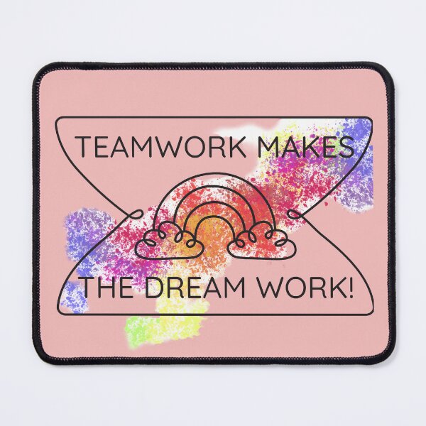 Item preview, Teamwork Makes The Dream Work - Athletic Bold Typography designed and sold by Mini Pixel Perfect Co..