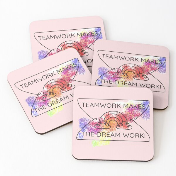 Item preview, Teamwork Makes The Dream Work - Athletic Bold Typography designed and sold by Mini Pixel Perfect Co..
