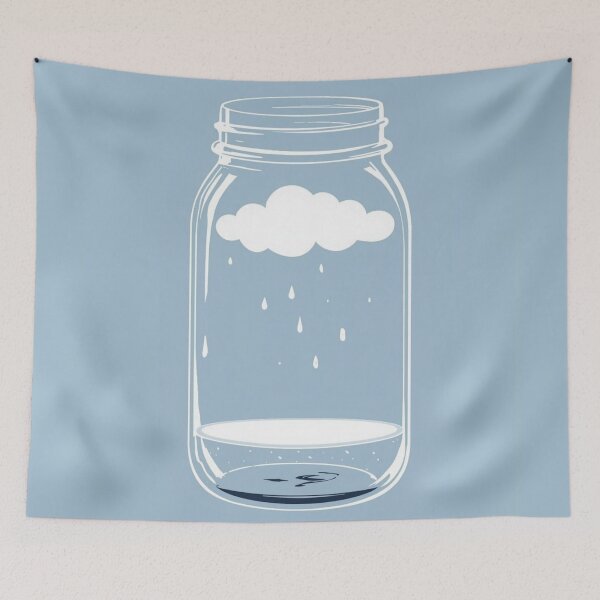 Item preview, Cloud in a Glass Jar Filling with Rain designed and sold by INSOMNIAC101.