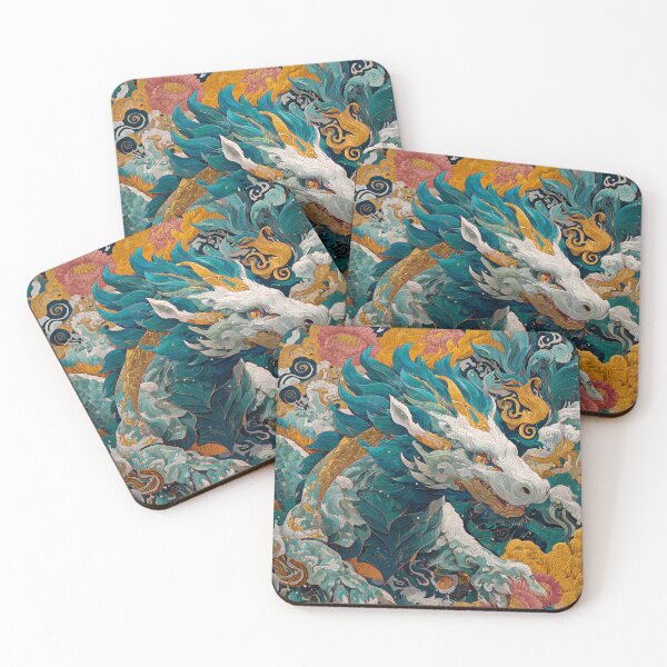 Item preview, Mystical Qilin Guardian of Prosperity and Fortune Illustration designed and sold by imaginariumlab.