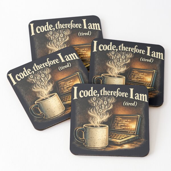Item preview, Vintage Programmer Coffee Night Illustration designed and sold by Art by Debasish.