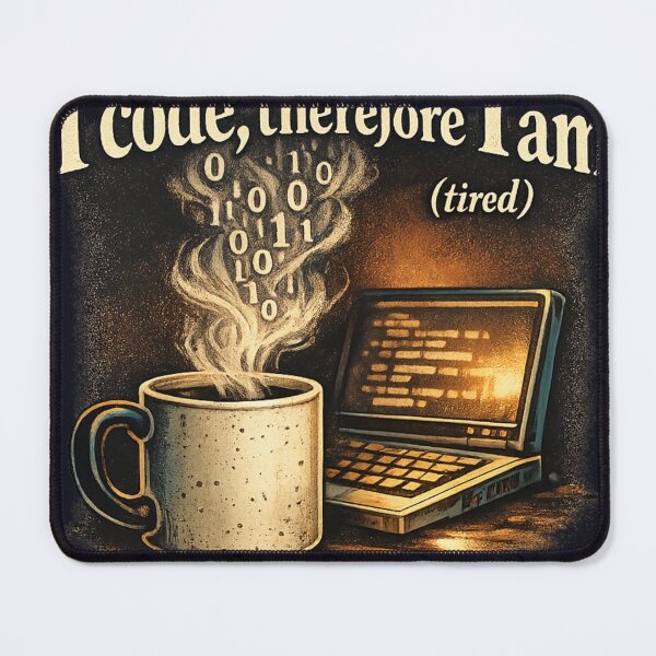 Item preview, Vintage Programmer Coffee Night Illustration designed and sold by Art by Debasish.