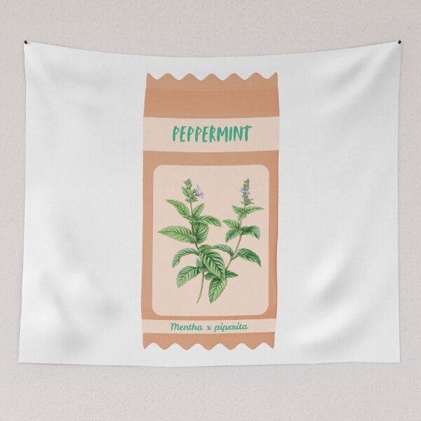 Item preview, Peppermint Vintage Botanical Herb Seed Packet designed and sold by Sparkledust Creations.
