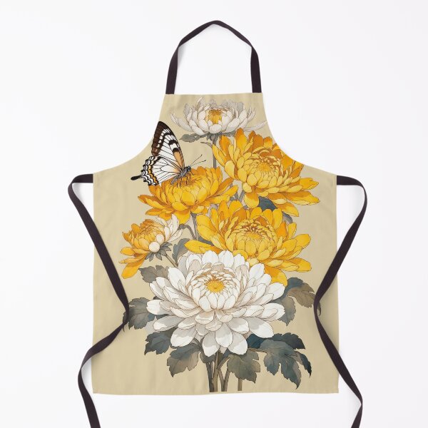 Item preview, Chrysanthemums and Butterfly in Traditional Japanese Kachō-ga Style designed and sold by Ink Dynasty.