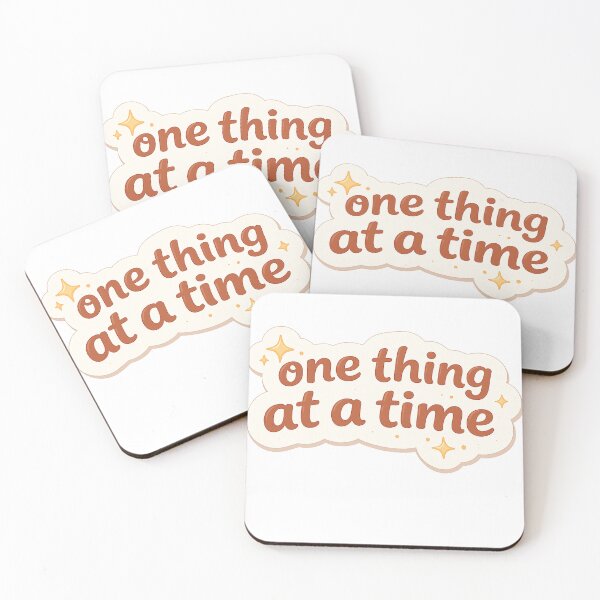 Item preview, One Thing At A Time Motivational Sticker | Cute Aesthetic Reminder Quote Design designed and sold by Florarts.