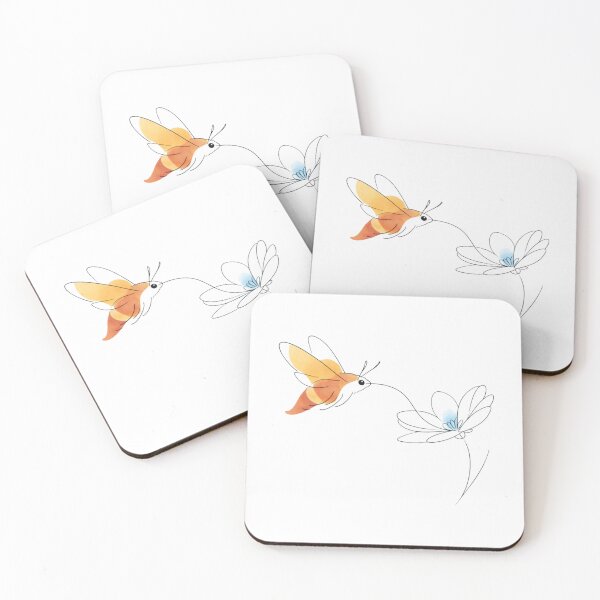 Item preview, Minimalist Hummingbird Hawk Moth Line Art – Nature Aesthetic Design designed and sold by LoppiPrintShop.