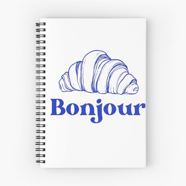 Item preview, Bonjour Croissant Blue Minimal Art designed and sold by SurfGlitch.