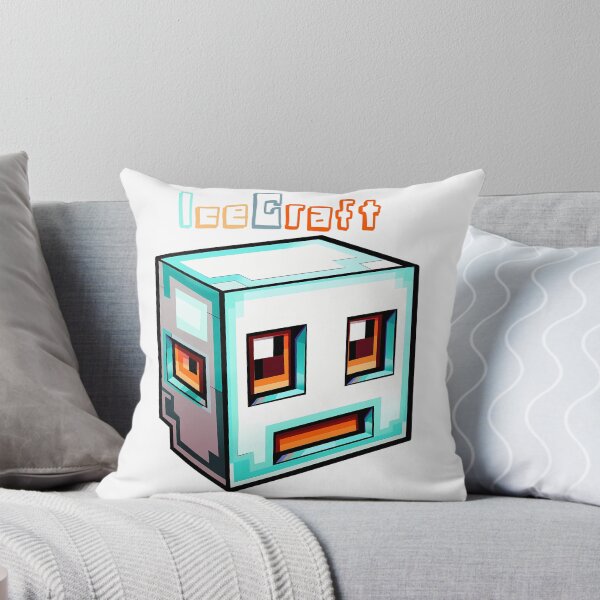 Item preview, IceCraft Minecraft Ice Cube - Cute Blocky Lego Style Art Print designed and sold by DesignArtist.ia.
