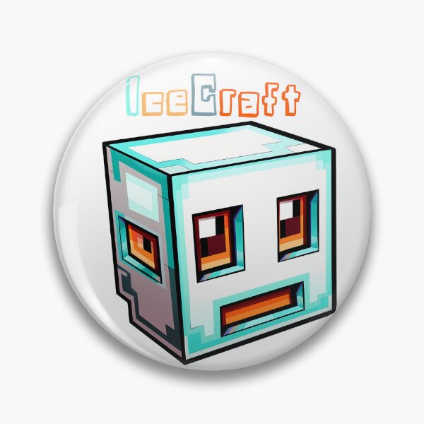 Item preview, IceCraft Minecraft Ice Cube - Cute Blocky Lego Style Art Print designed and sold by DesignArtist.ia.