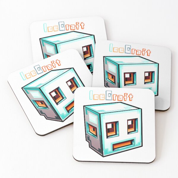 Item preview, IceCraft Minecraft Ice Cube - Cute Blocky Lego Style Art Print designed and sold by DesignArtist.ia.