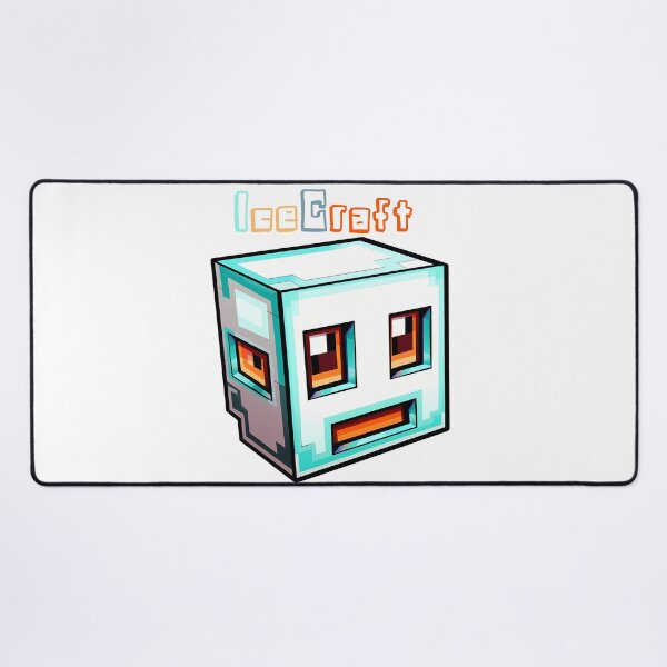 Item preview, IceCraft Minecraft Ice Cube - Cute Blocky Lego Style Art Print designed and sold by DesignArtist.ia.
