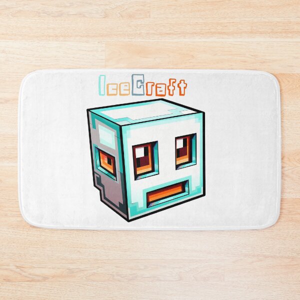 Item preview, IceCraft Minecraft Ice Cube - Cute Blocky Lego Style Art Print designed and sold by DesignArtist.ia.