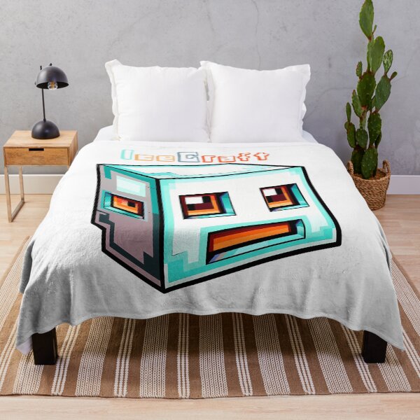Item preview, IceCraft Minecraft Ice Cube - Cute Blocky Lego Style Art Print designed and sold by DesignArtist.ia.
