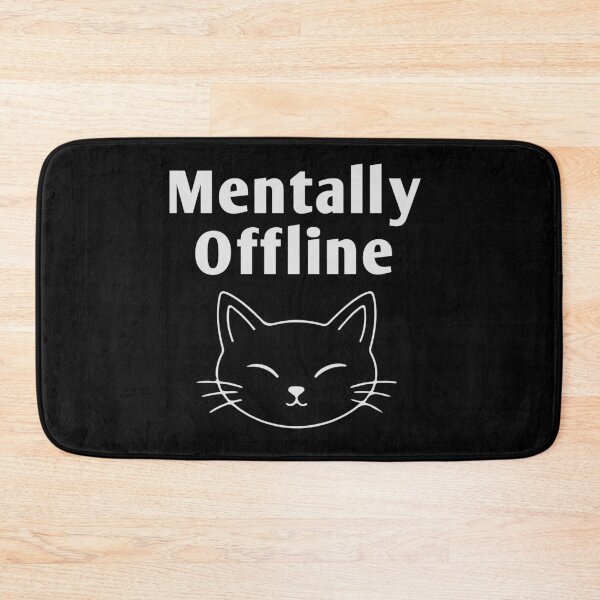 Item preview, Mentally Offline Cat Shirt – Minimalist Calm Introvert Funny Cat Design designed and sold by Design-Pro-21.