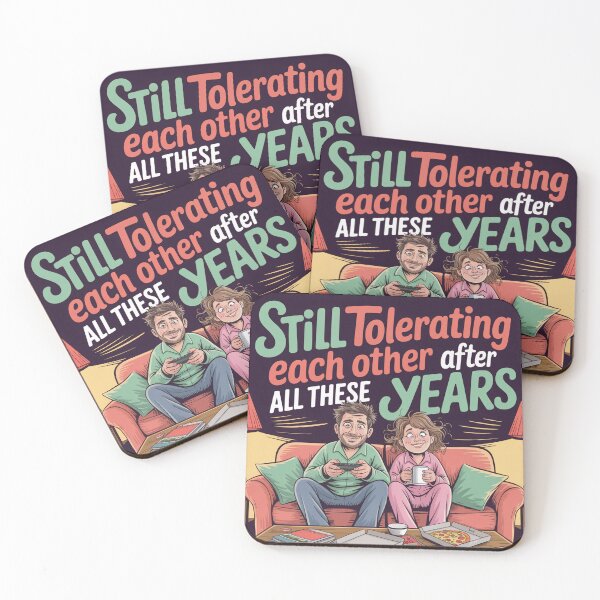 Item preview, Still Tolerating Each Other After All These Years – Funny Cozy Couple Anniversary designed and sold by Midnight Veil Designs.