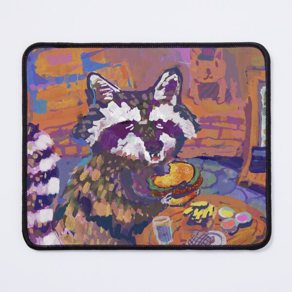 Item preview, Raccoon at an overpriced artisanal burger joint wondering if the meat is unsalted because the cook messed up the recipe or if bland food is part of the concept. designed and sold by guilhernunes.
