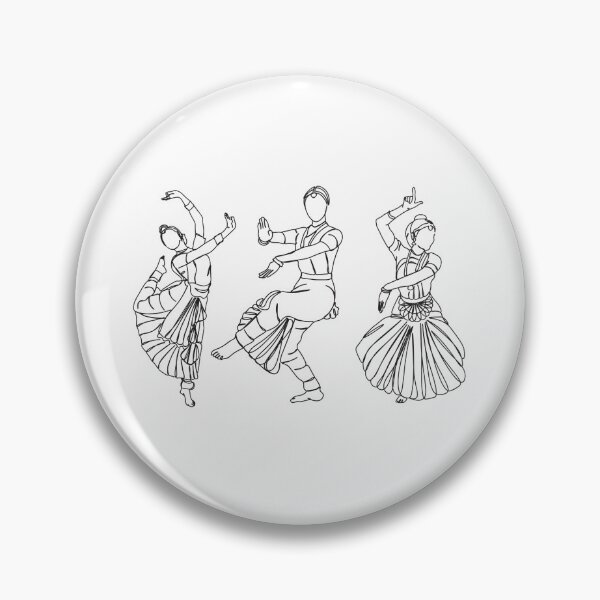 Item preview, Minimalist Bharatanatyam Dance Line Art, arangetram gifts, Indian Classical Dancer Design designed and sold by HariniArts.