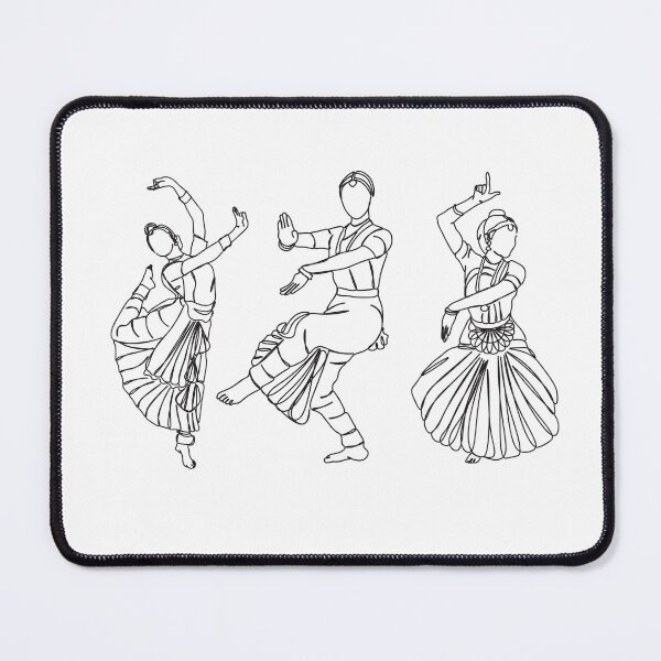 Item preview, Minimalist Bharatanatyam Dance Line Art, arangetram gifts, Indian Classical Dancer Design designed and sold by HariniArts.