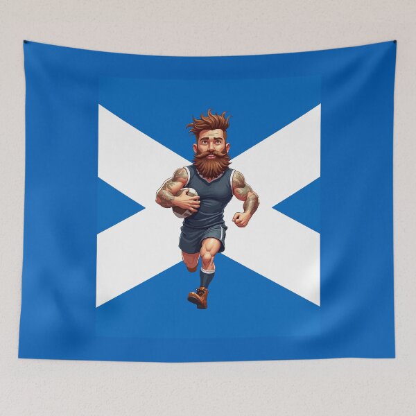 Item preview, Bearded, Tattooed, and Fearless Scottish Rugby designed and sold by taiche.
