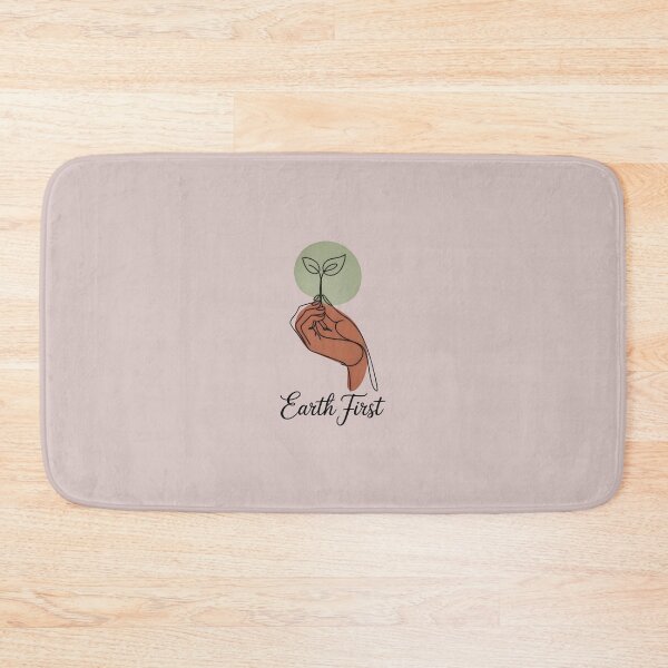 Item preview, Earth First Minimalist Line Art - Aesthetic Sustainability Design designed and sold by Mh87.