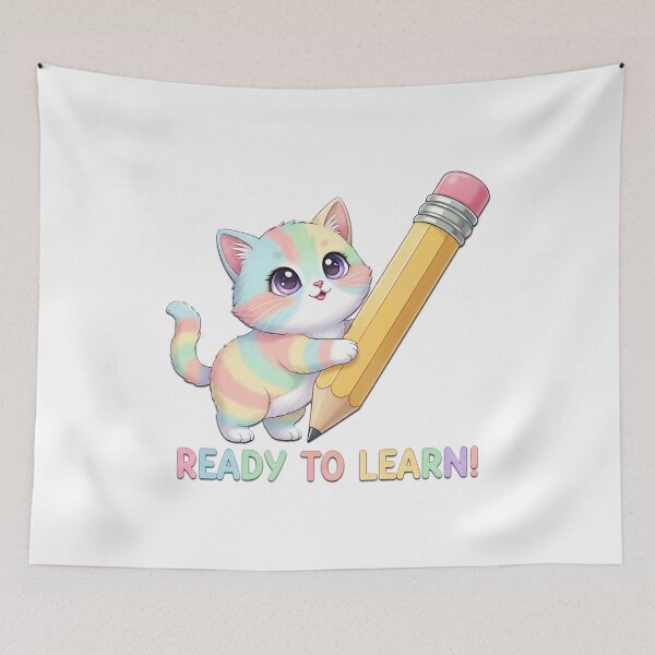 Item preview, Ready To Learn Cute Cat designed and sold by Visual Dept..