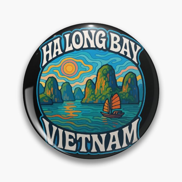 Item preview, Ha Long Bay Vietnam Trippy Art Travel designed and sold by TomFrontierArt.