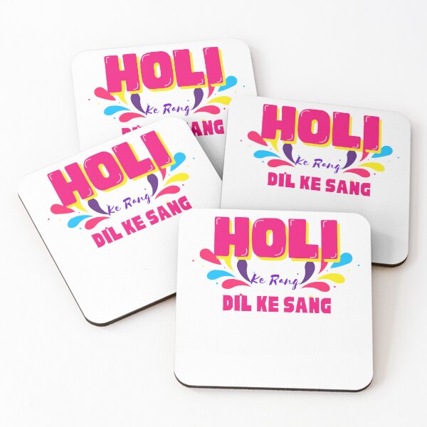 Item preview, Holi ke rang dil ke sang,  happy Holi, festival of colours, trendy holi design designed and sold by HariniArts.