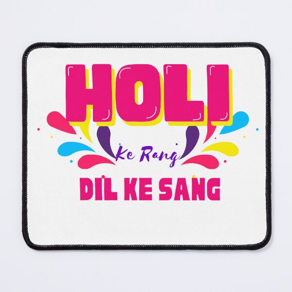 Item preview, Holi ke rang dil ke sang, happy Holi, festival of colours, trendy holi design designed and sold by HariniArts.