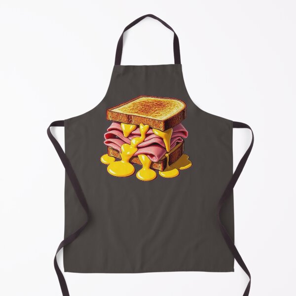Item preview, Gooey Grilled Ham and Cheese Sandwich Illustration | Retro Food Art Design designed and sold by alizye.