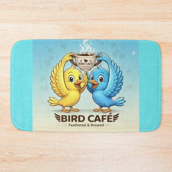 Item preview, Cute Bird Coffee Sticker — Bird Café "Feathered & Brewed" | Funny Gift for Coffee Lovers & Bird Watchers designed and sold by SammyMorry.