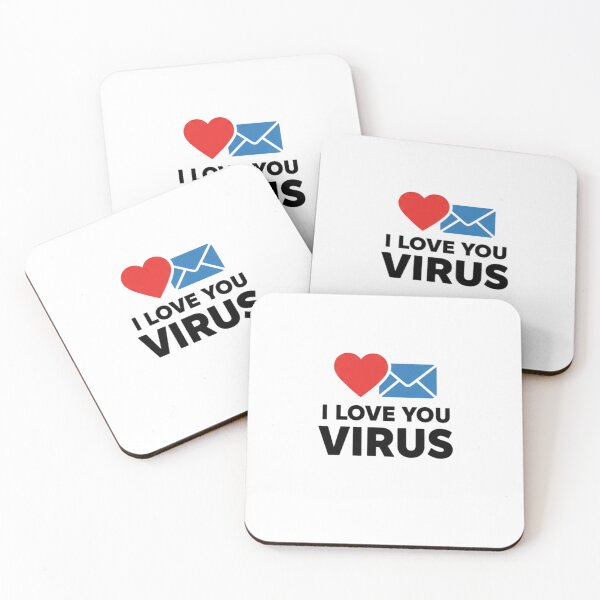 Item preview, I Love You Virus - Heart & Mail Design designed and sold by KurtByteStudio.