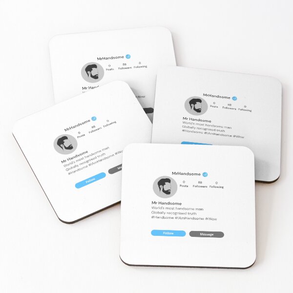 Item preview, Mr Handsome Verified Parody Social Media Design designed and sold by Handsome Product.