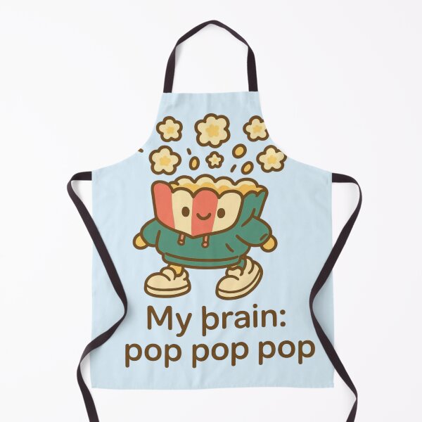 Item preview, My Brain Pop Pop Pop | Kawaii Popcorn Bucket Illustration  designed and sold by Aloloco.